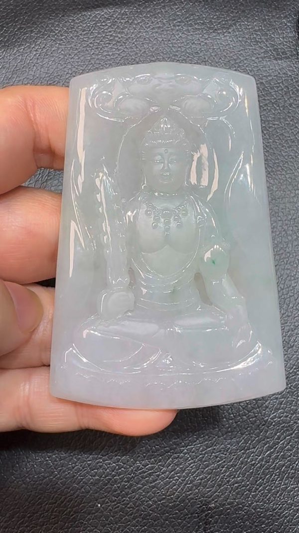 翡翠直播商品#61-翡翠玉器虛空藏菩薩翡翠吊墜