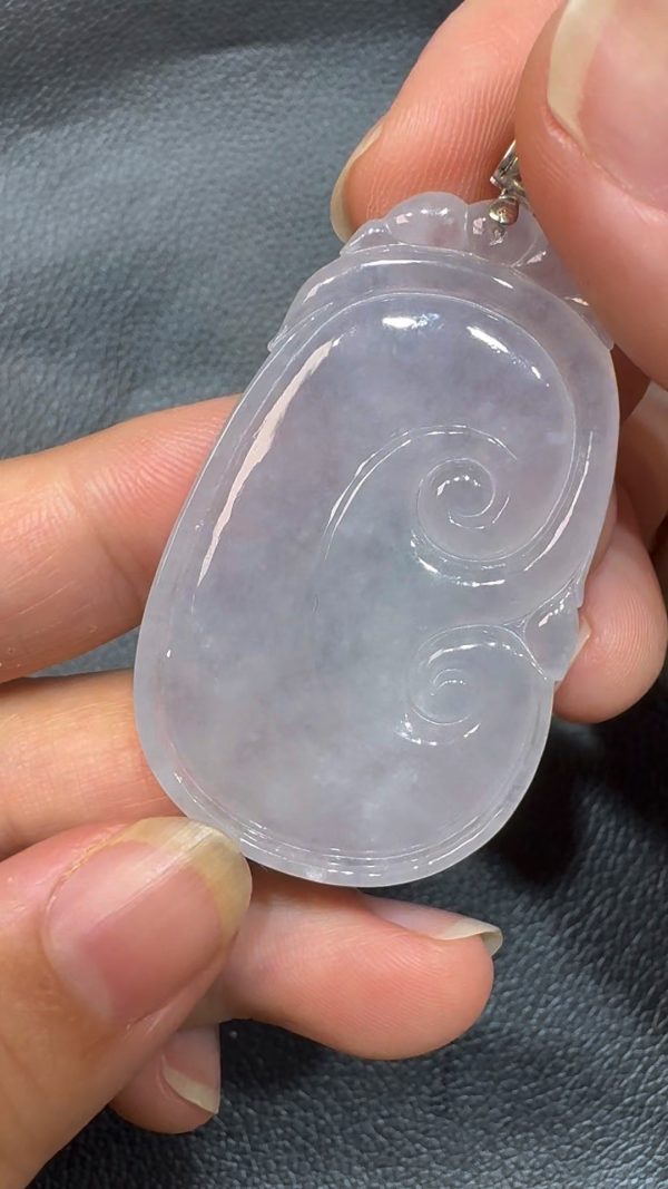 翡翠直播商品#62-18K白金翡翠玉器如意吊墜 - Image 3