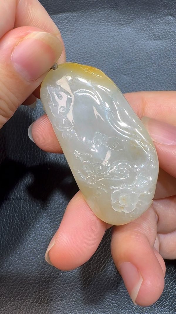 翡翠直播商品#64-翡翠玉器黃翡觀音翡翠吊墜 - Image 4