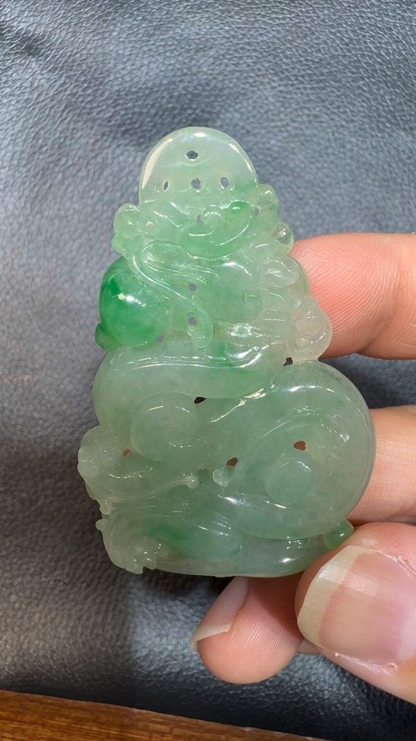 翡翠直播商品#75 - 翡翠龍牌吊墜