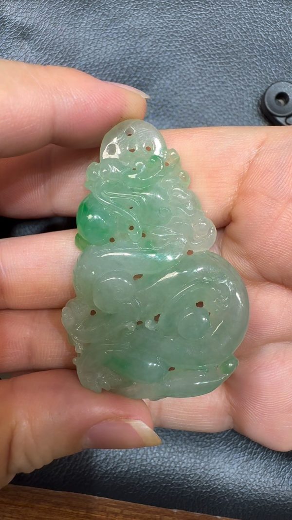 翡翠直播商品#75 - 翡翠龍牌吊墜 - Image 5