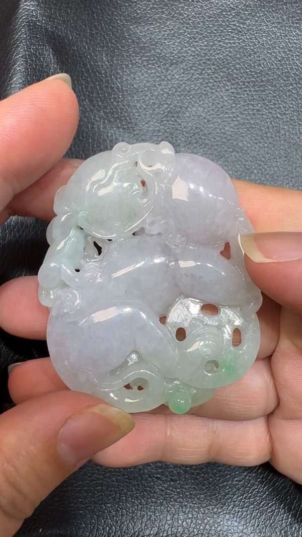 翡翠直播商品#77-翡翠玉器猴子翡翠吊墜 - Image 5