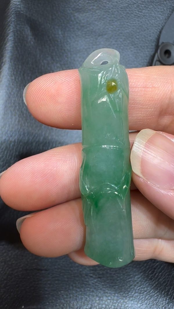 翡翠直播商品#77-翡翠玉器竹節翡翠吊墜