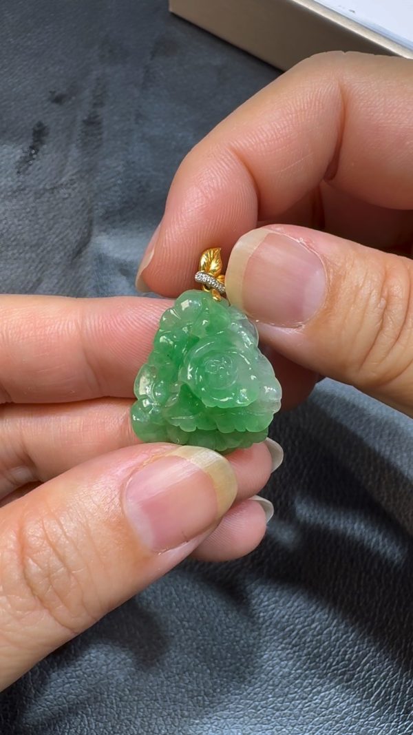 翡翠直播商品#89-翡翠玉器花吊墜 - Image 4