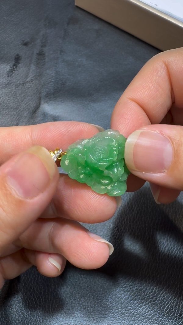 翡翠直播商品#89-翡翠玉器花吊墜 - Image 3
