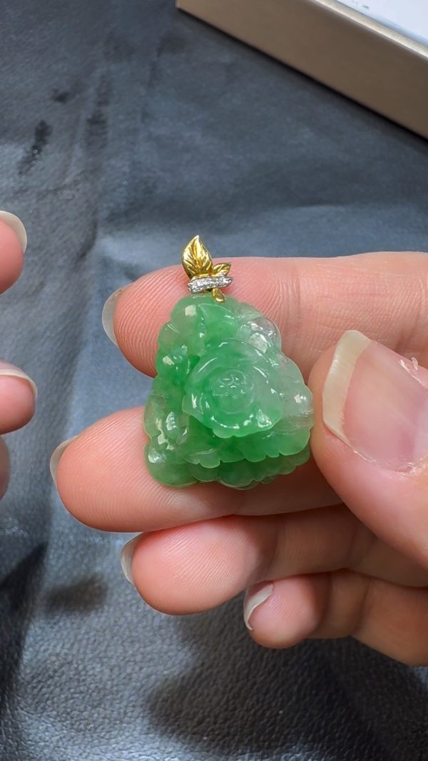 翡翠直播商品#89-翡翠玉器花吊墜