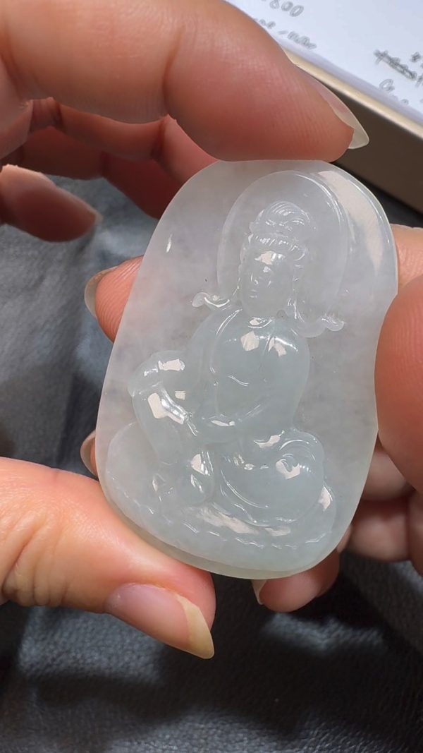 翡翠直播商品#90 -自在觀音翡翠吊墜 - Image 4