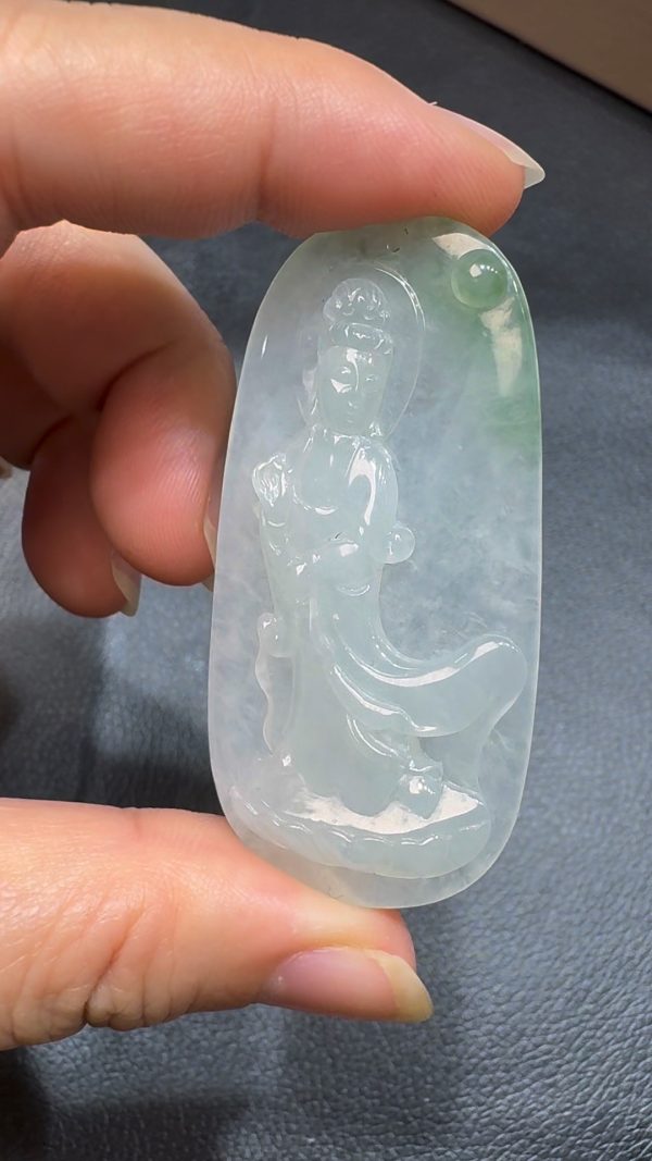 翡翠直播商品#91 -站觀音翡翠吊墜 - Image 2