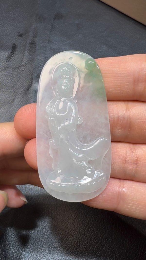 翡翠直播商品#91 -站觀音翡翠吊墜 - Image 5