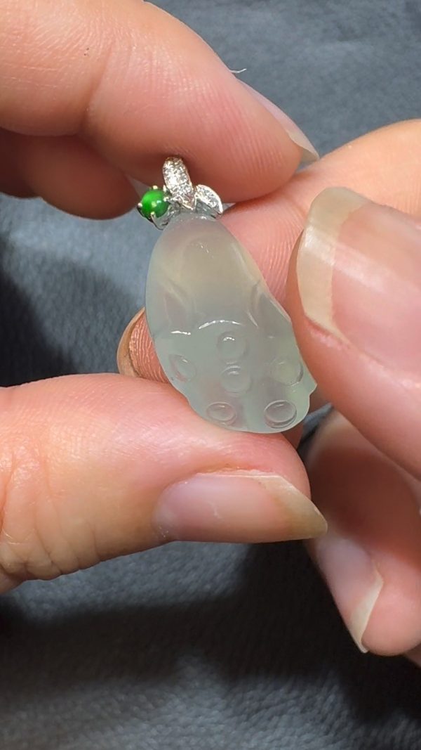 翡翠直播商品#95-18K翡翠玉器蓮蓬吊墜 - Image 2