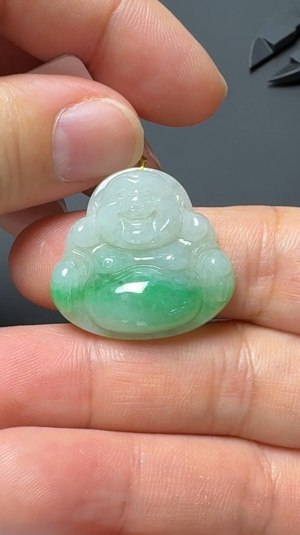翡翠直播商品121-彌勒佛公翡翠吊墜 - Image 3