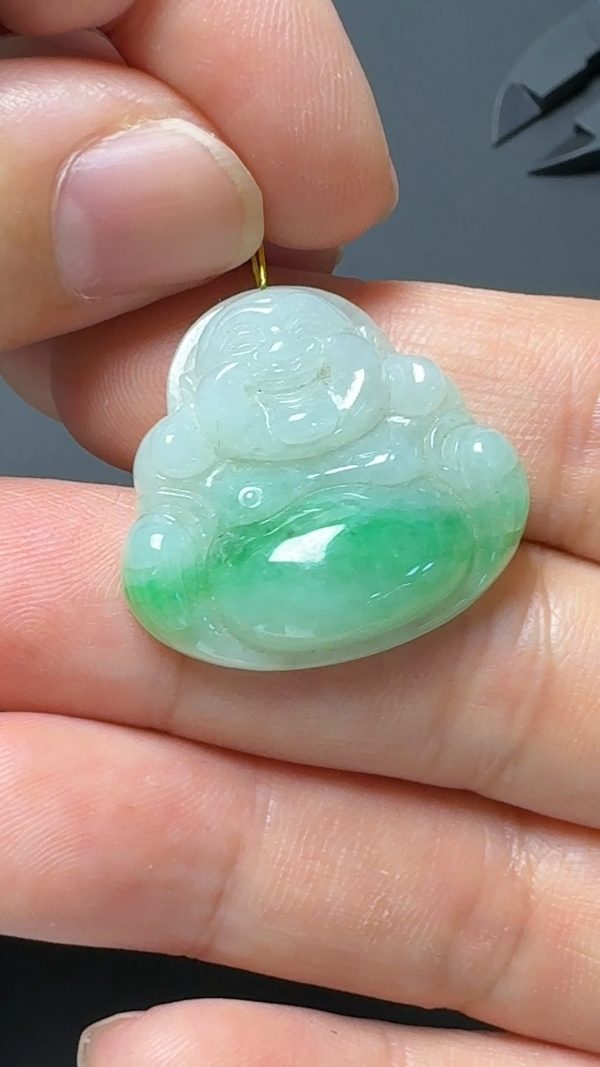 翡翠直播商品121-彌勒佛公翡翠吊墜 - Image 4