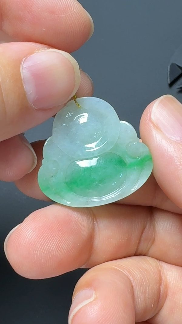 翡翠直播商品121-彌勒佛公翡翠吊墜 - Image 5