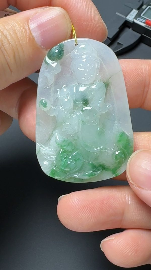 翡翠直播商品#129-觀音翡翠吊墜 - Image 2