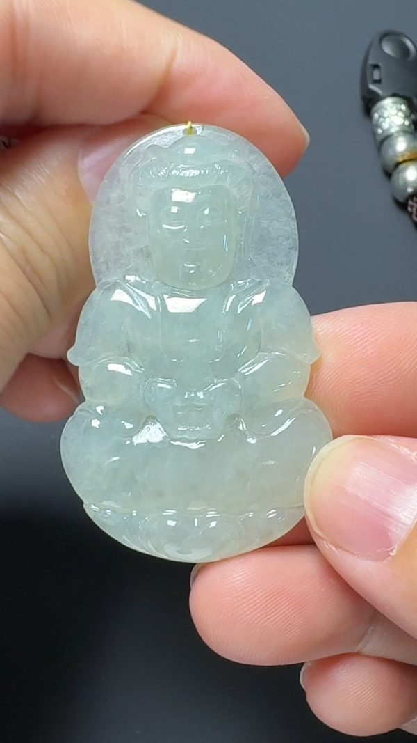 翡翠直播商品#130-觀音翡翠吊墜 - Image 2