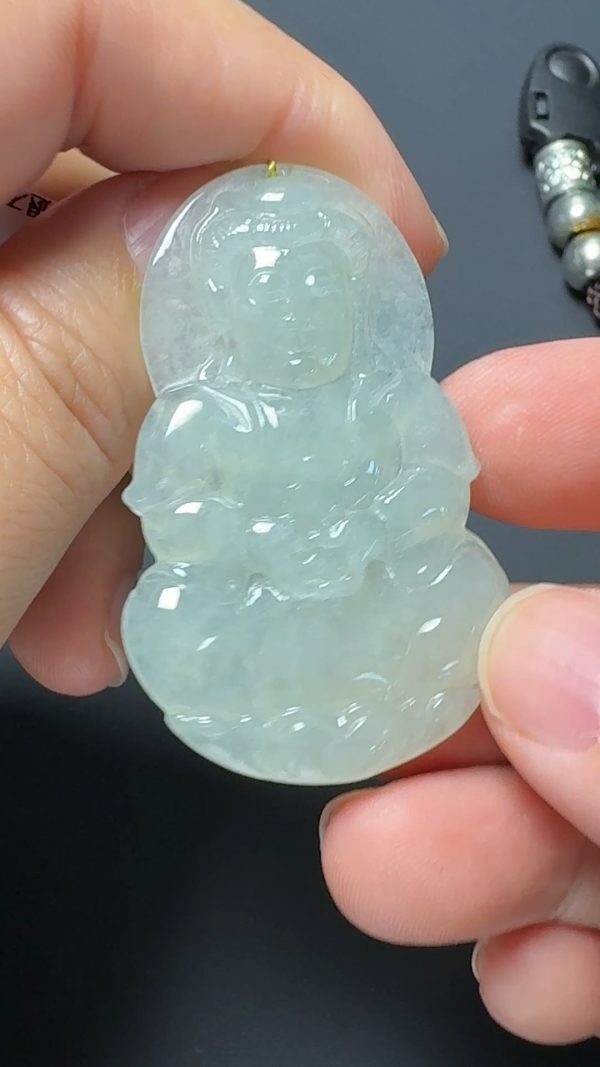 翡翠直播商品#130-觀音翡翠吊墜 - Image 3