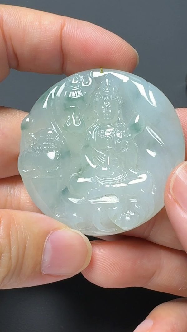 翡翠直播商品#132-觀音翡翠吊墜