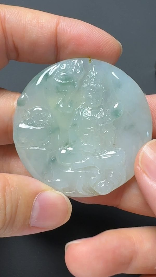 翡翠直播商品#132-觀音翡翠吊墜 - Image 2