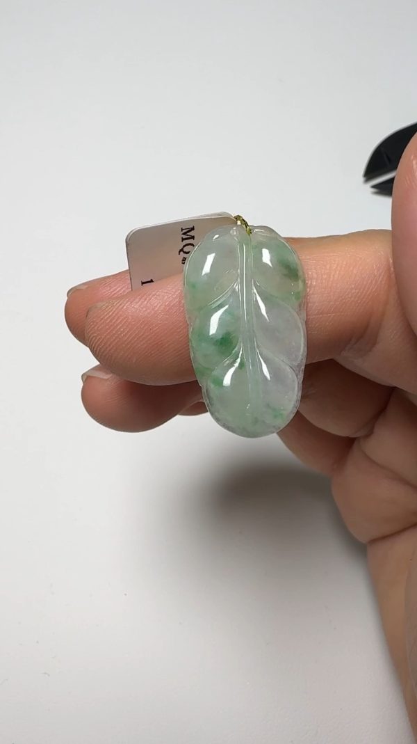 翡翠直播商品#136-樹葉玉葉翡翠吊墜 - Image 7