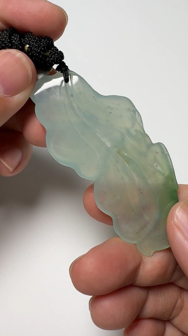 翡翠直播商品#153-木那雪花棉蝴蝶仙子翡翠吊墜 - Image 4
