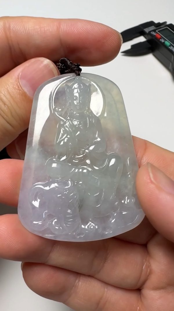 翡翠直播商品#155-普賢菩薩翡翠吊墜 - Image 7