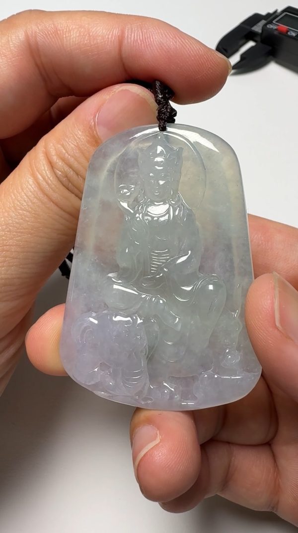 翡翠直播商品#155-普賢菩薩翡翠吊墜 - Image 8