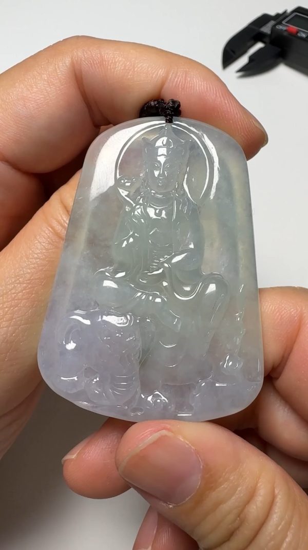 翡翠直播商品#155-普賢菩薩翡翠吊墜 - Image 9