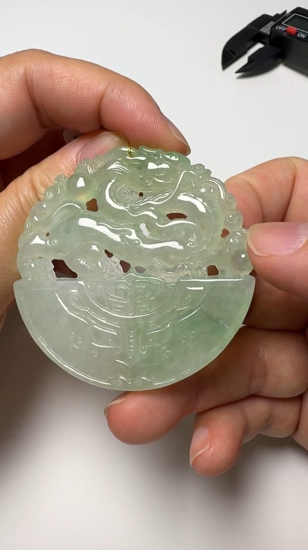翡翠直播商品#156-龍牌翡翠吊墜 - Image 2