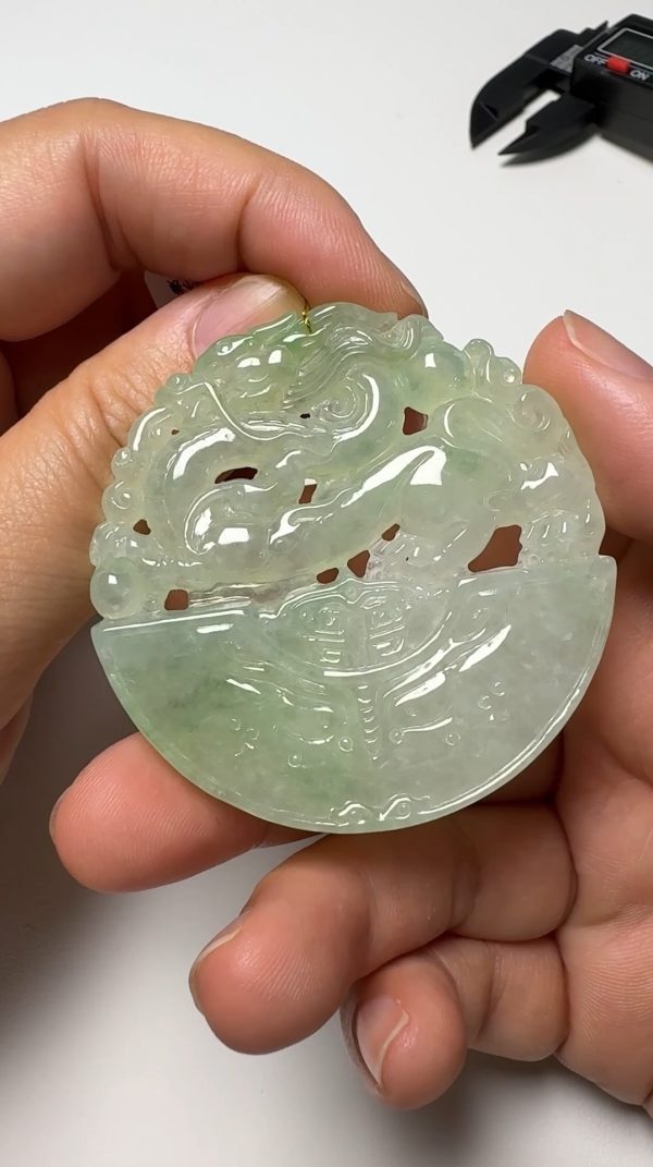 翡翠直播商品#156-龍牌翡翠吊墜 - Image 5