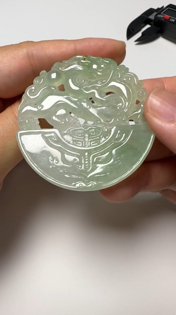 翡翠直播商品#156-龍牌翡翠吊墜 - Image 6