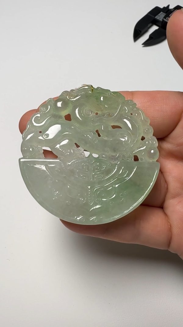 翡翠直播商品#156-龍牌翡翠吊墜