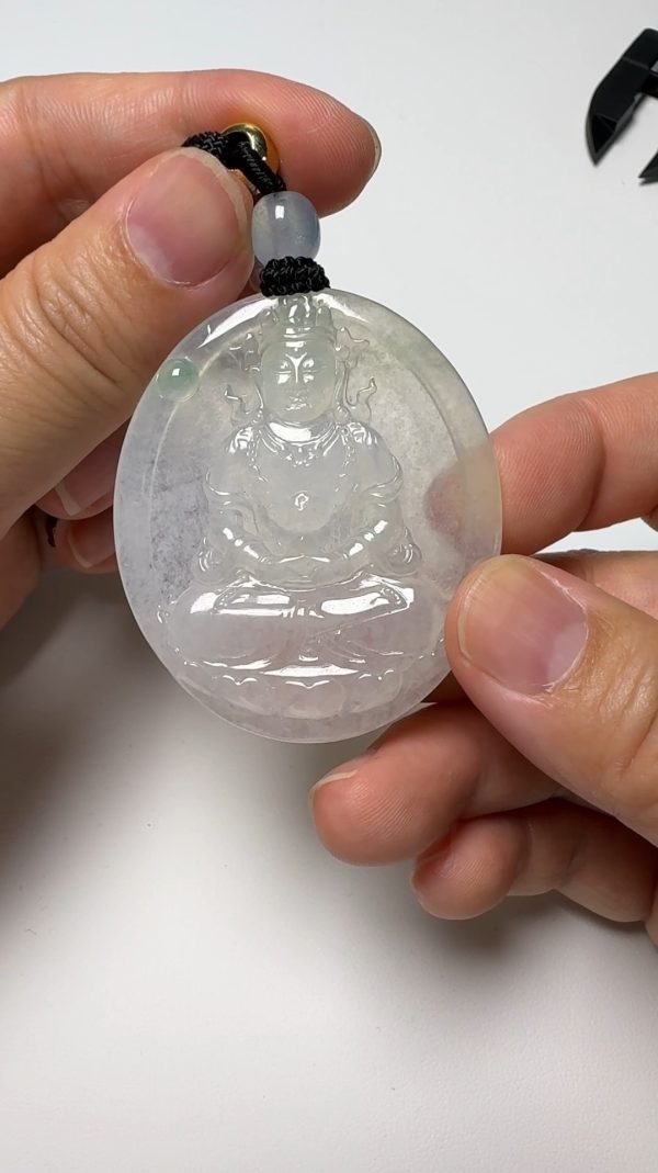翡翠直播商品#158-度母觀音翡翠吊墜 - Image 4