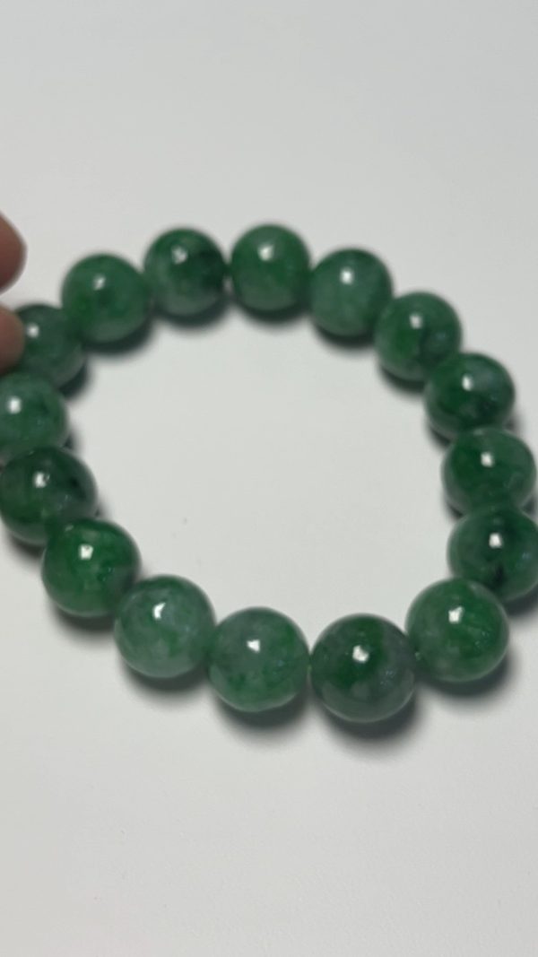 翡翠直播商品#167-陽綠圓珠翡翠手串
