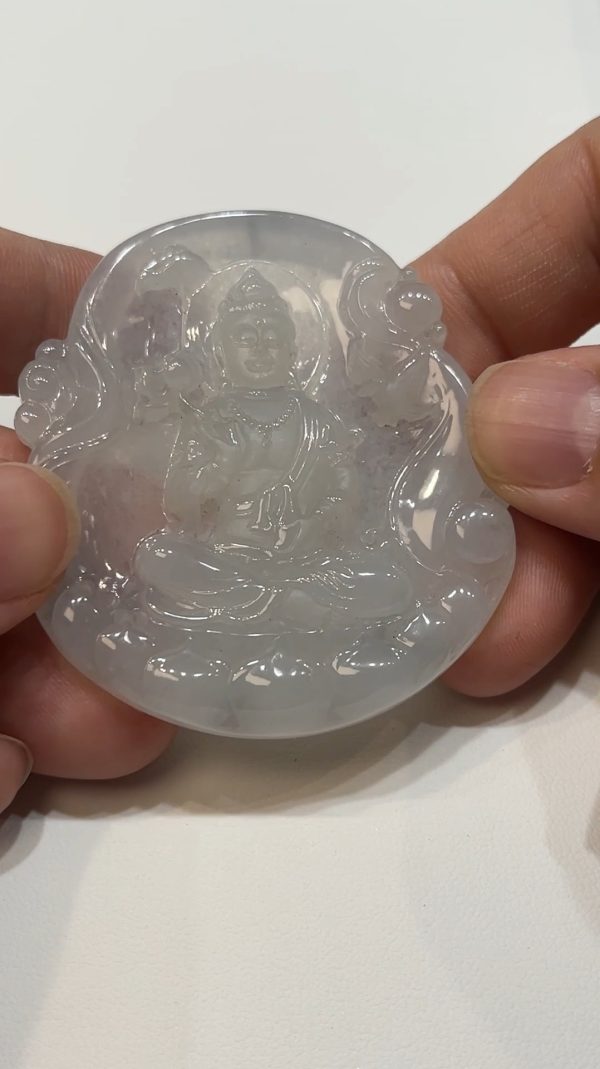 翡翠直播商品#178-觀音/大勢至菩薩翡翠吊墜 - Image 3