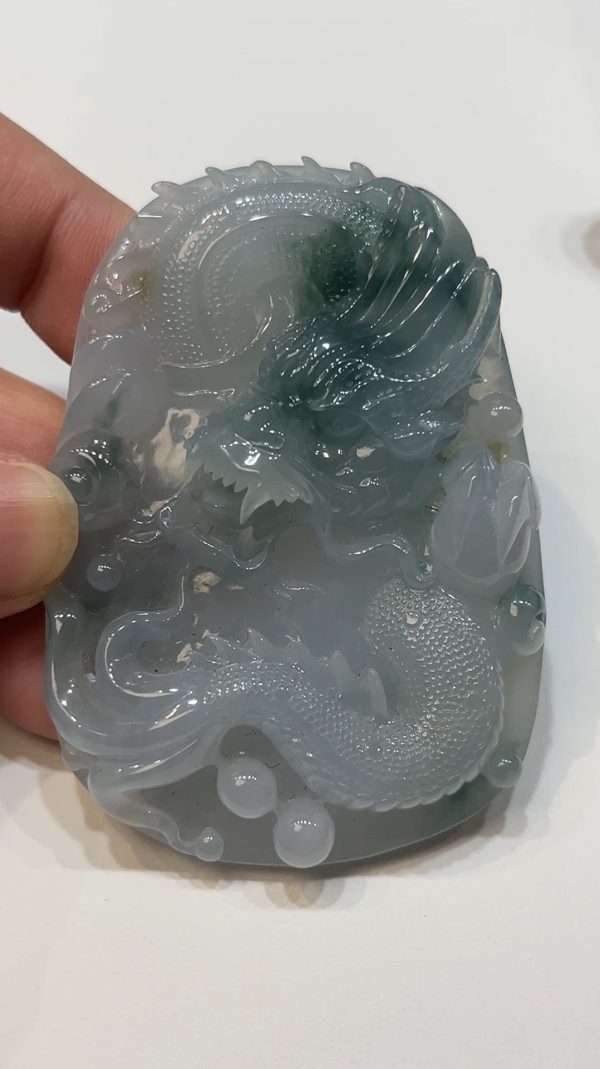 翡翠直播商品#180-翡翠龍牌吊墜