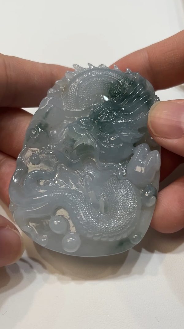 翡翠直播商品#180-翡翠龍牌吊墜 - Image 4