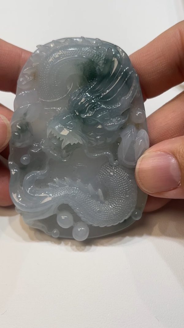翡翠直播商品#180-翡翠龍牌吊墜 - Image 5