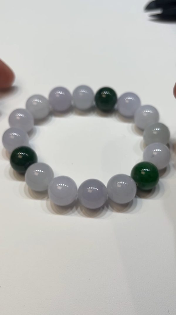 翡翠直播商品#187-男裝圓珠翡翠手串