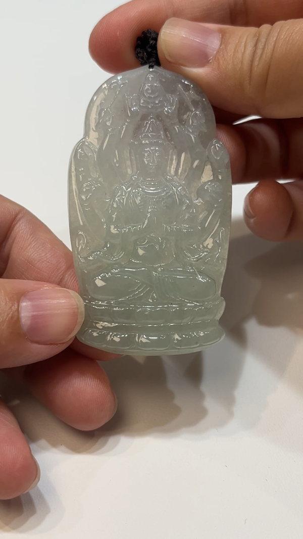 翡翠直播商品#191-翡翠千手觀音吊墜 - Image 4
