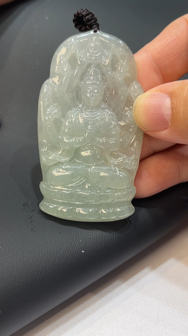 翡翠直播商品#191-翡翠千手觀音吊墜 - Image 9