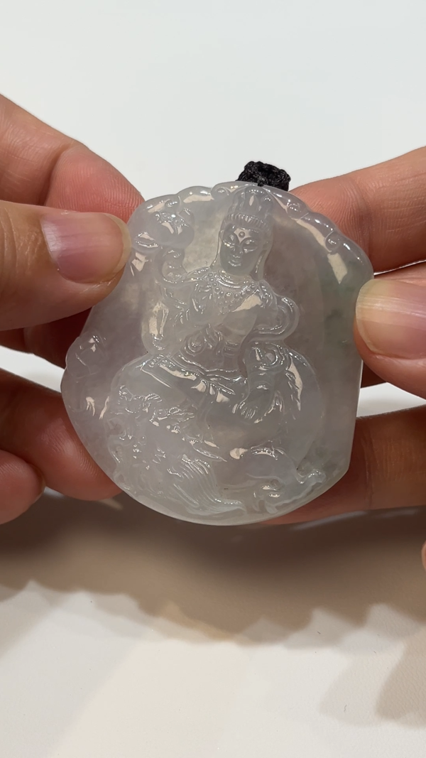 翡翠直播商品#192-翡翠乘龍觀音吊墜 - Image 3