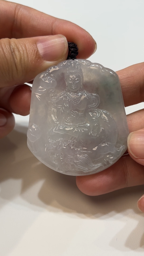翡翠直播商品#192-翡翠乘龍觀音吊墜 - Image 4