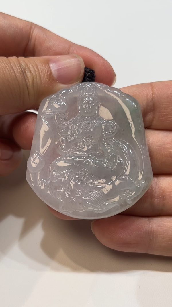 翡翠直播商品#192-翡翠乘龍觀音吊墜