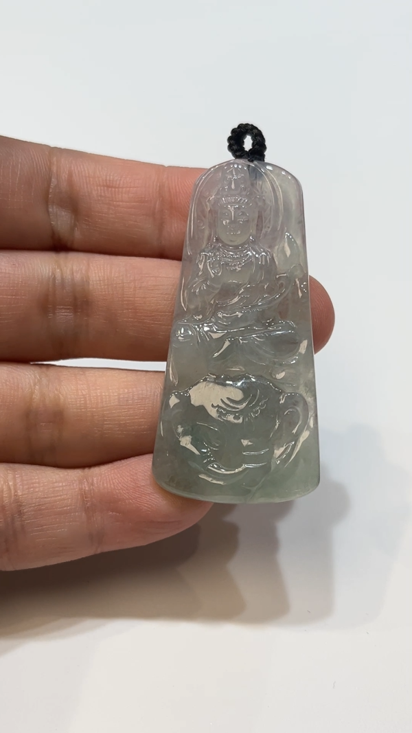 翡翠直播商品#194-翡翠普賢菩薩吊墜