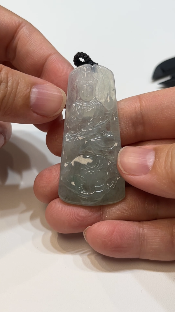 翡翠直播商品#194-翡翠普賢菩薩吊墜 - Image 6