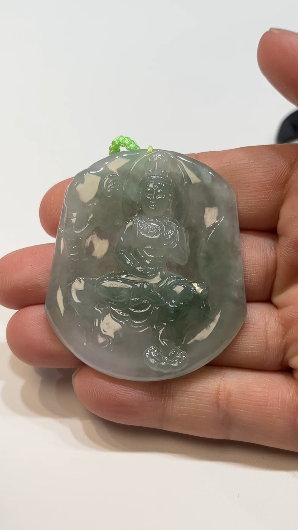 翡翠直播商品#196-翡翠普賢菩薩吊墜