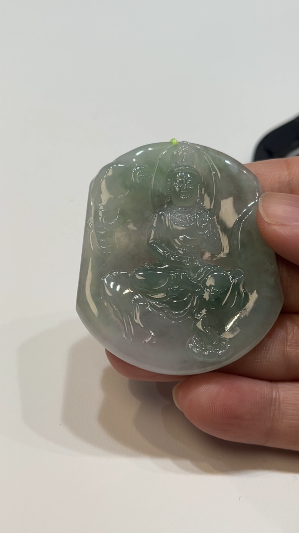 翡翠直播商品#196-翡翠普賢菩薩吊墜 - Image 7