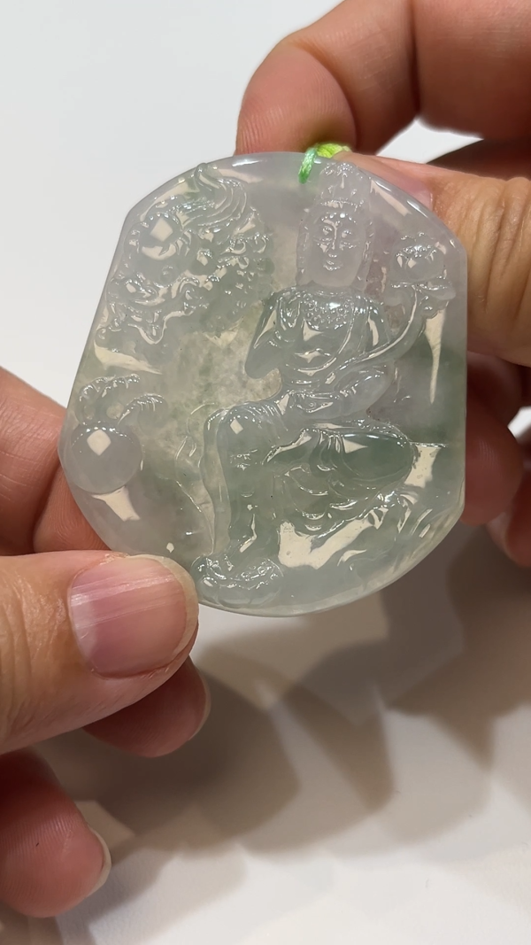 翡翠直播商品#197-文殊菩薩翡翠吊墜 - Image 7