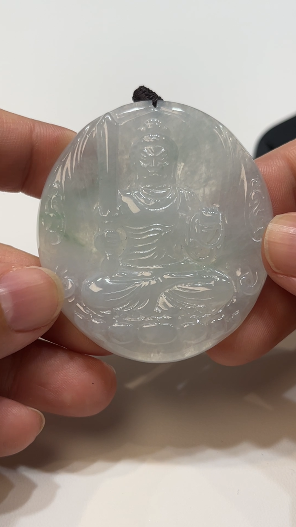 翡翠直播商品#198-不動明王不動尊菩薩翡翠吊墜 - Image 6