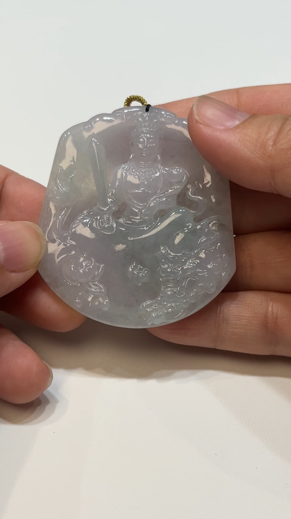 翡翠直播商品#200-文殊師利菩薩翡翠吊墜 - Image 2